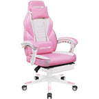 Chaise de jeu style course BOSSIN, fauteuil gamer grande taille 300 lb, chaise d'ordinateur à dossier haut