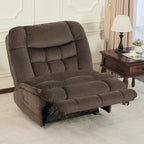 MCombo Fauteuil inclinable électrique sans accoudoirs surdimensionné à double moteur, inclinable Zeroarms parfait pour le salon en tissu PR607