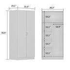 Armoire à 5 étagères avec 2 portes