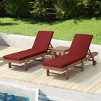 Coussins de chaise longue de patio d'extérieur tout temps Polytrends Fading Free - (Lot de 2)