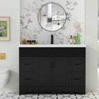 Meuble-lavabo de salle de bain Wavy Line 30/36/48 avec évier et robinet