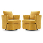 Fauteuils pivotants modernes Chenille pour salon