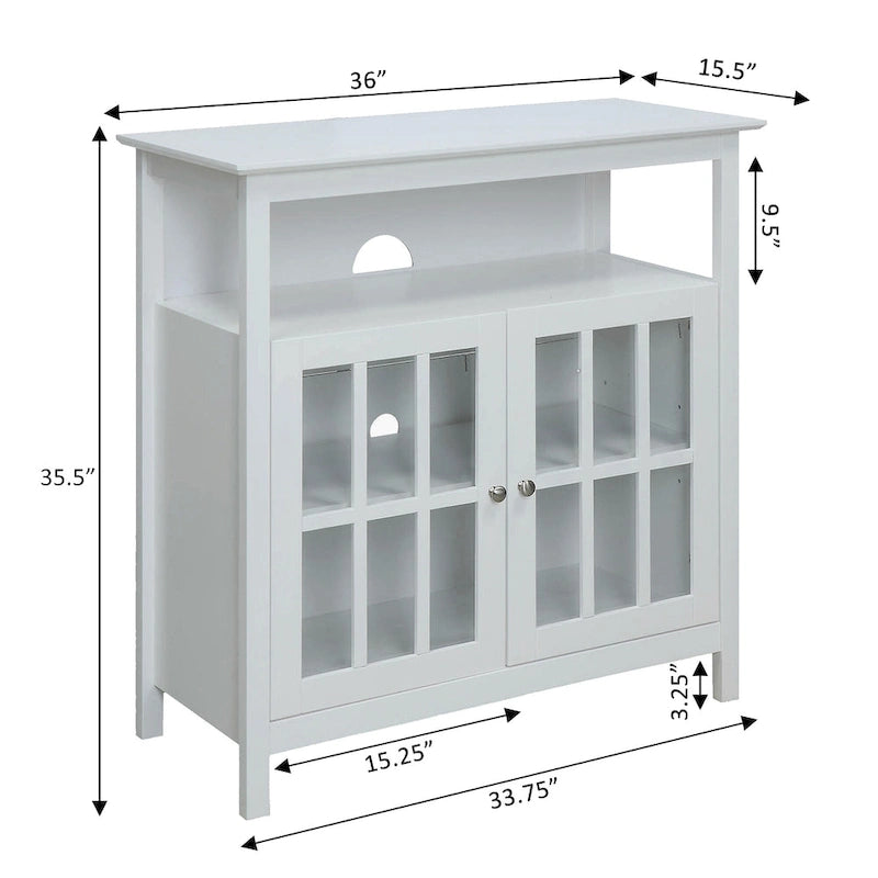 Meuble TV Big Sur Highboy de 40 pouces avec rangements, par Convenience Concepts