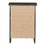 Table de chevet Daniel de style transitionnel en bois, à 3 tiroirs