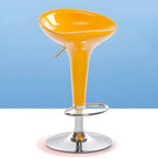 Tabouret de bar pivotant en plastique chromé réglable en hauteur