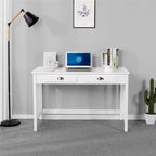 Bureau informatique Yaheetech, station de travail moderne avec organisateur flottant amovible, 4 tiroirs, pieds en bois de pin