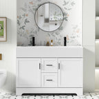 Meuble-lavabo de salle de bain Wavy Line 30/36/48 avec évier et robinet