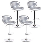 Tabourets de bar pivotants à 360° en similicuir, avec siège baquet réglable en hauteur