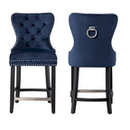 Tabouret de comptoir Carter 24 Wingback Tufted Nailhead (lot de 2)