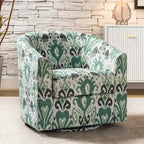 Fauteuil Cuenca moderne en tissu avec piètement pivotant