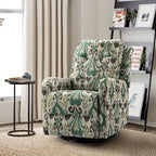 Fauteuil inclinable pivotant manuel Arlette Contemporary Floral avec dossier capitonné