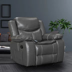 Fauteuil inclinable massant et chauffant en cuir, assise large et durable
