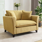 Fauteuil surdimensionné en tissu chenille
