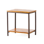 Table d'appoint en métal rustique Ronan Wood de Christopher Knight Home