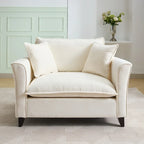 Fauteuil surdimensionné en tissu chenille
