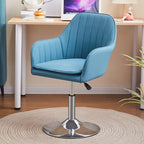 Chaise de bureau pivotante en cuir gris élégant