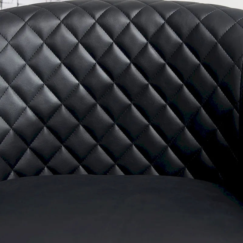 Fauteuil à barillet pivotant en cuir PU touffeté KINWELL 29