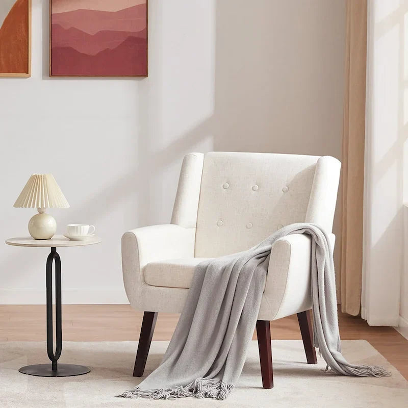 Lot de 2 fauteuils d'appoint modernes capitonnés HUIMO