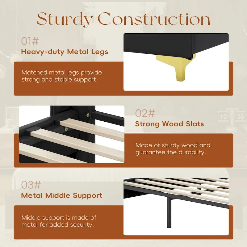 Lit rembourré moderne en cuir PU Uphou par Christopher Knight Home
