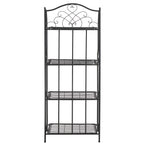 SAFAVIEH Bryn Étagère de boulanger d'extérieur victorienne en fer forgé à 4 niveaux - 63,5 cm l x 38,1 cm P x 160 cm H - 25L x 15P x 63H