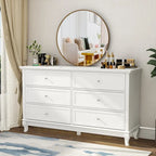 Commode de chambre à coucher en bois à 6 tiroirs profonds
