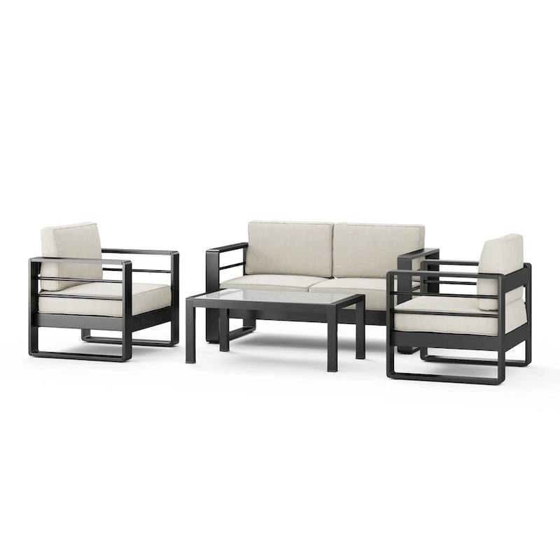 Ensemble de conversation en aluminium Maya Bay de Christopher Knight Home