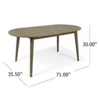 Ensemble de salle à manger d'extérieur 7 pièces en bois d'acacia Stamford avec table ovale de Christopher Knight Home