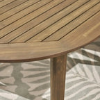 Ensemble de salle à manger d'extérieur 7 pièces en bois d'acacia Stamford avec table ovale de Christopher Knight Home