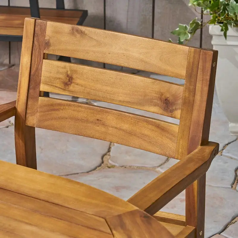 Ensemble de salle à manger d'extérieur 7 pièces en bois d'acacia Stamford avec table ovale de Christopher Knight Home