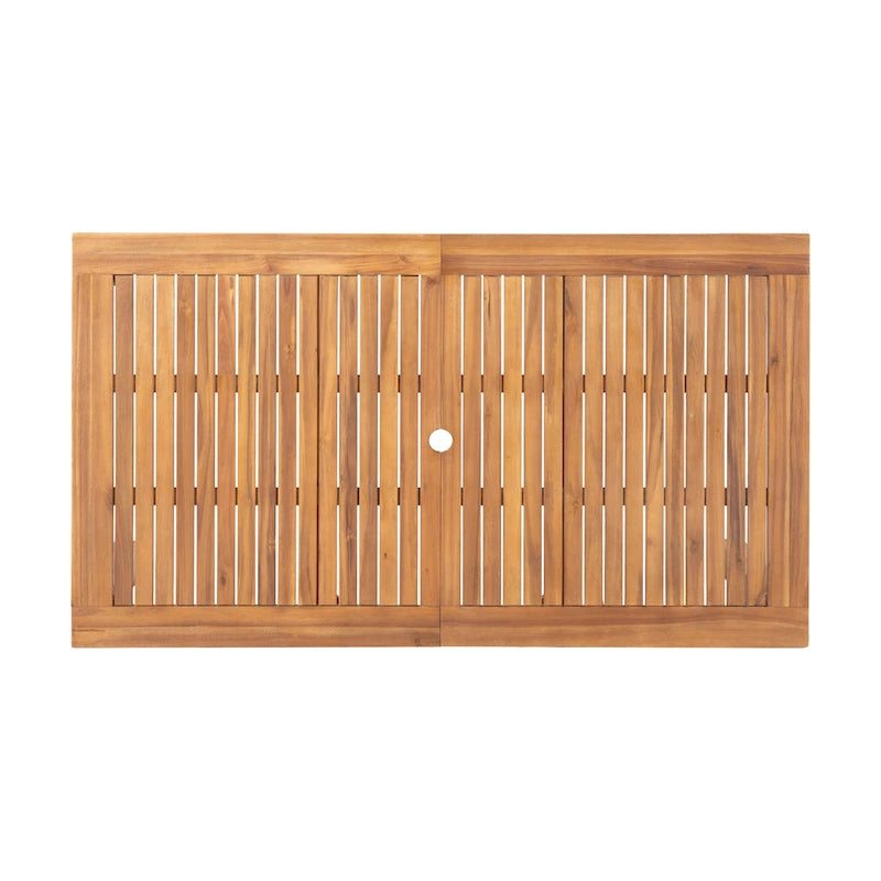 Ensemble de salle à manger extensible 7 pièces en bois d'acacia et osier Haye de Christopher Knight Home