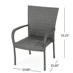 Ensemble de salle à manger extensible 7 pièces en bois d'acacia et osier Haye de Christopher Knight Home