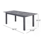 Ensemble de salle à manger extensible 7 pièces en bois d'acacia et osier Haye de Christopher Knight Home