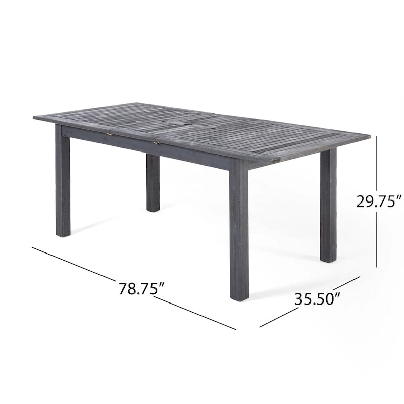 Ensemble de salle à manger extensible 7 pièces en bois d'acacia et osier Haye de Christopher Knight Home