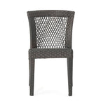 Ensemble de salle à manger rectangulaire pliant en osier 7 pièces Pilar Outdoor avec trou pour parasol par Christopher Knight Home