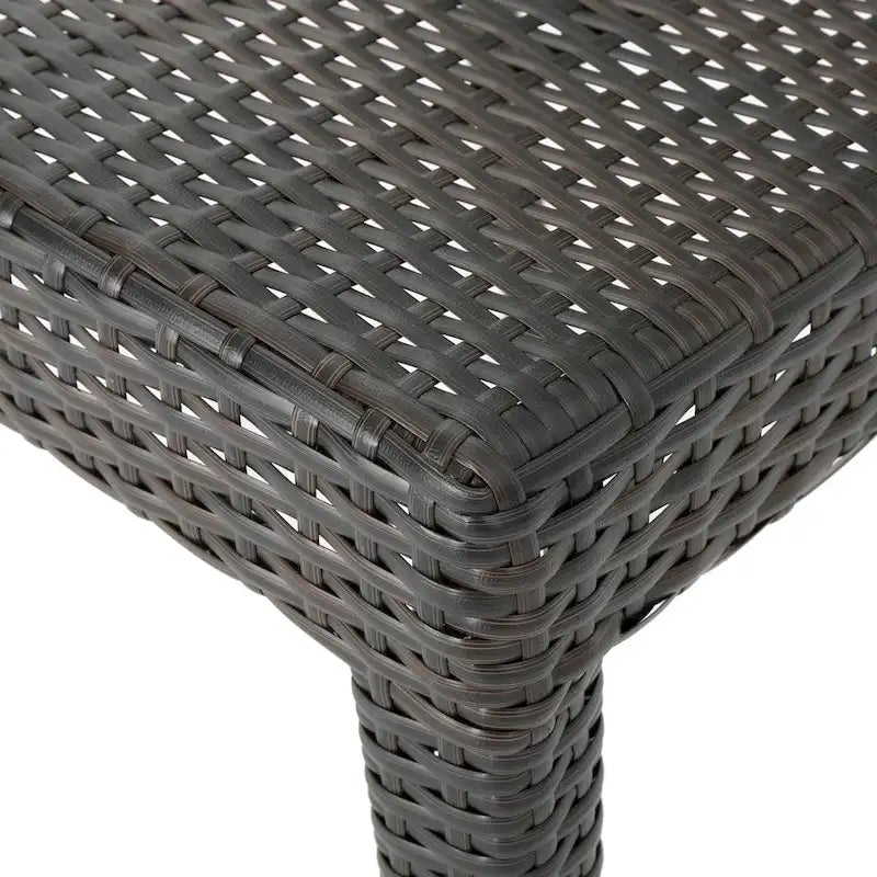 Ensemble de salle à manger rectangulaire pliant en osier 7 pièces Pilar Outdoor avec trou pour parasol par Christopher Knight Home
