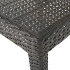 Ensemble de salle à manger rectangulaire pliant en osier 7 pièces Pilar Outdoor avec trou pour parasol par Christopher Knight Home