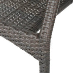 Ensemble de salle à manger rectangulaire pliant 7 pièces en osier avec trou pour parasol April Outdoor de Christopher Knight Home - N/A