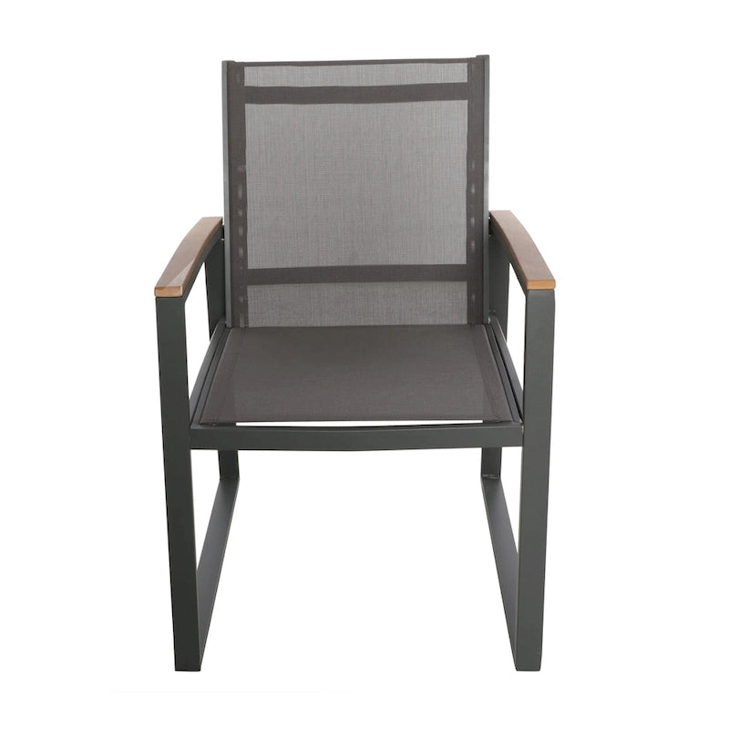 Ensemble de salle à manger d'extérieur 7 pièces en aluminium et osier Westcott avec plateau en bois par Christopher Knight Home