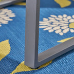 Ensemble de salle à manger d'extérieur 7 pièces en aluminium et osier Westcott avec plateau en bois par Christopher Knight Home