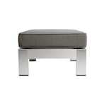 Ensemble de conversation d'extérieur moderne en aluminium à 7 places avec poufs Cape Coral par Christopher Knight Home