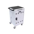 Chariot de recharge mobile en acier blanc pour 35 tablettes/ordinateurs portables