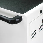Chariot de recharge mobile en acier blanc pour 35 tablettes/ordinateurs portables