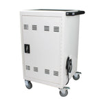 Chariot de recharge mobile en acier blanc pour 35 tablettes/ordinateurs portables