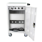 Chariot de recharge mobile en acier blanc pour 35 tablettes/ordinateurs portables