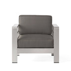 Ensemble de conversation en aluminium 7 places allongé Cape Coral Outdoor avec foyer par Christopher Knight Home