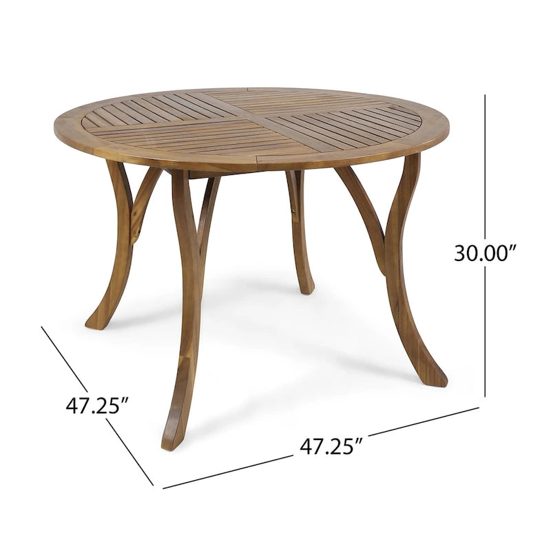 Ensemble de salle à manger Albury 5 pièces en bois d'acacia et osier par Christopher Knight Home - N/A