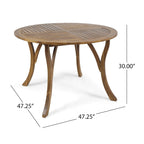 Ensemble de salle à manger Albury 5 pièces en bois d'acacia et osier par Christopher Knight Home - N/A