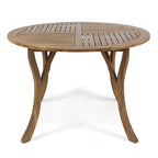 Ensemble de salle à manger Albury 5 pièces en bois d'acacia et osier par Christopher Knight Home - N/A