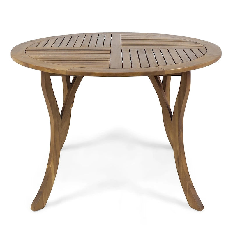 Ensemble de salle à manger Albury 5 pièces en bois d'acacia et osier par Christopher Knight Home - N/A