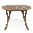 Ensemble de salle à manger Albury 5 pièces en bois d'acacia et osier par Christopher Knight Home - N/A